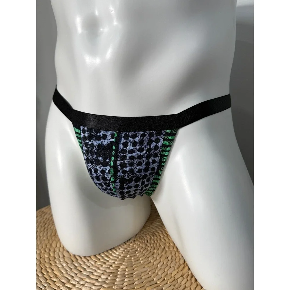 CosaBella  Men's Fashion Lace Thong Soft Stretch Designer Brief‎ size L